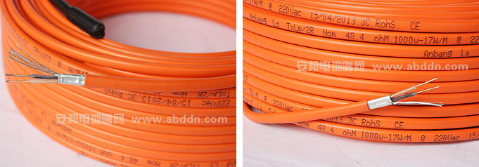 屏蔽型雙導發熱電纜結構圖